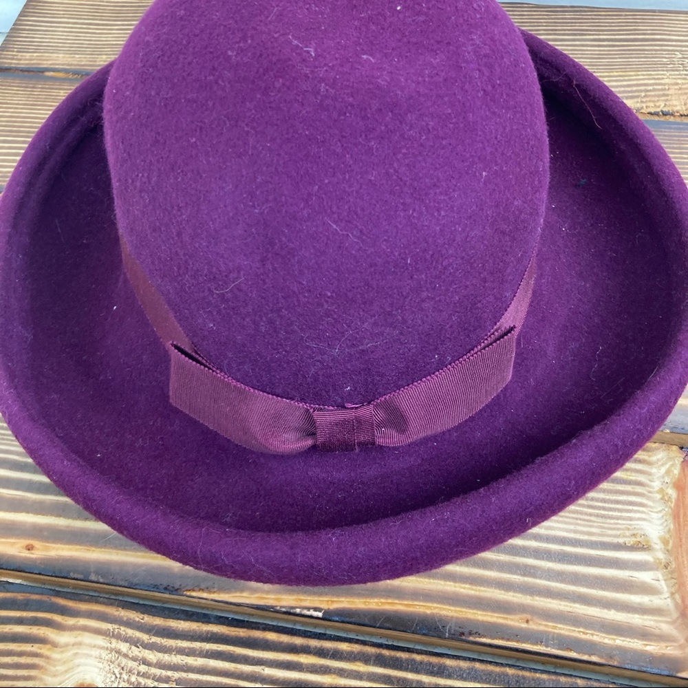 Vintage Purple Wool Felt Hat
